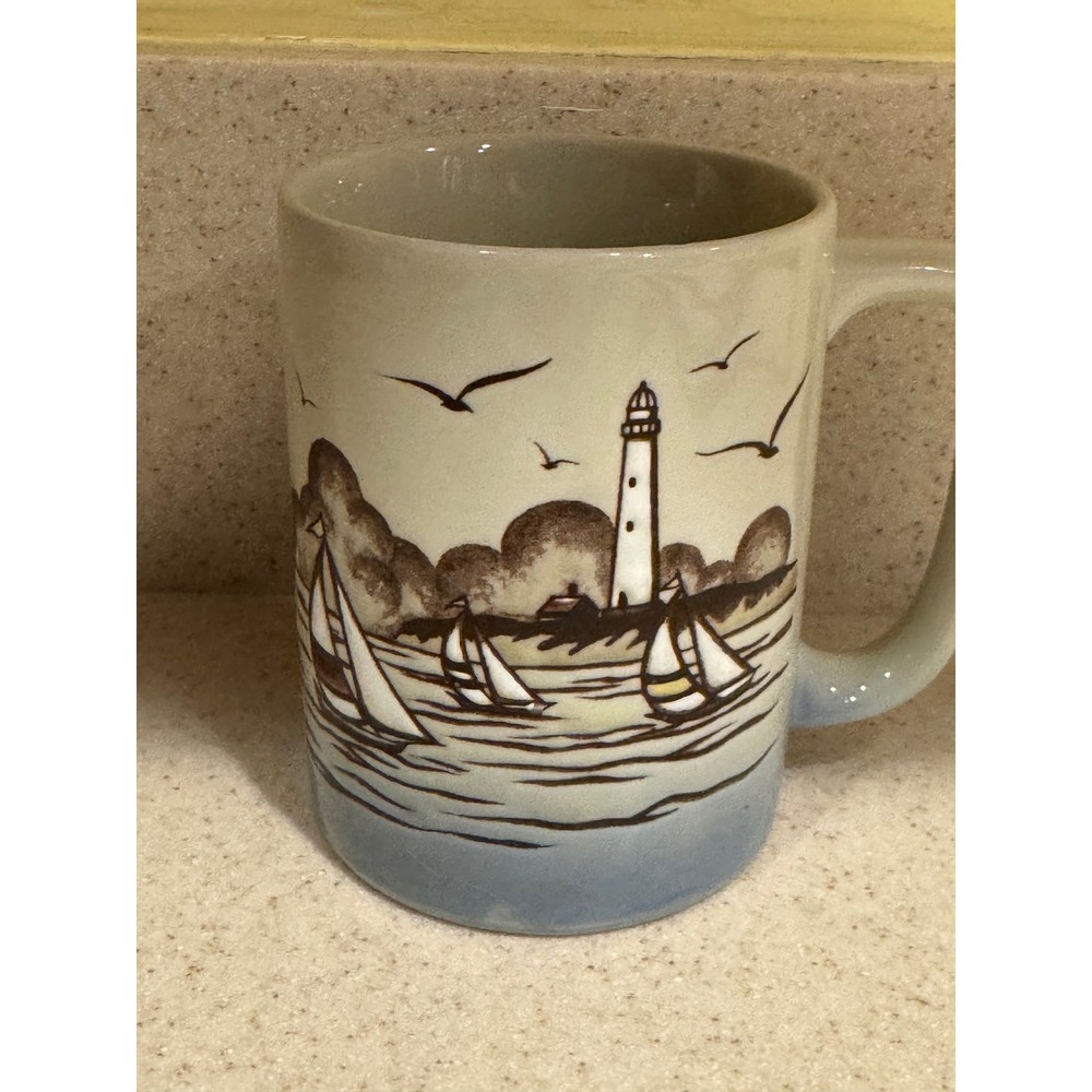 Otagiri lighthouse sea ceramic mug